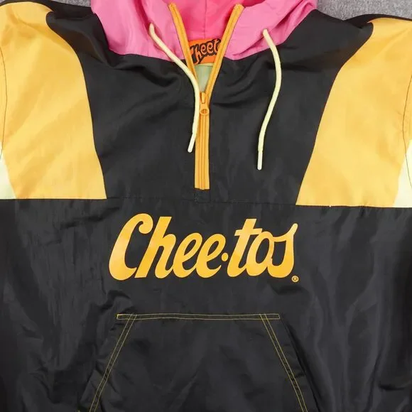 Cheetos Jacket Mens XL Color Block Chester Cheetah Basketball Hooded Windbreaker - Picture 3 of 10